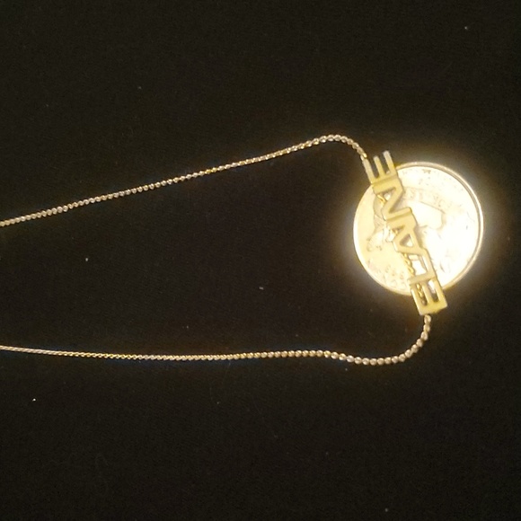 Custom Made Necklace- Goldtone Elaine - Picture 2 of 4
